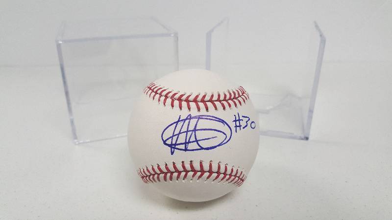 lot 2037A image: Yordano Ventura Autographed Official Major League Baseball Kansas City Royals