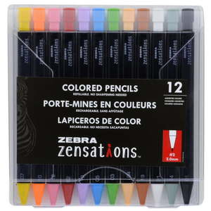 lot 4 image: Zebra Zensations Colored Mechanical Pencil Set 12-Colors