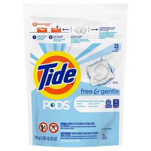 lot 19 image: Tide Pods Laundry Detergent Pacs - Free & Gentle - 25oz35ct