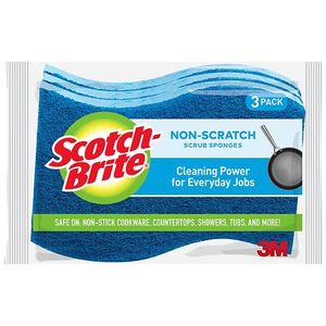 lot 33 image: Scotch-Brite Non-Scratch Scrub Sponge - 3pk