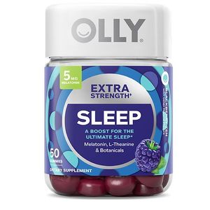 lot 47 image: OLLY Extra Strength Sleep Gummy Supplement 5mg Melatonin L Theanine Blackberry 50 Ct