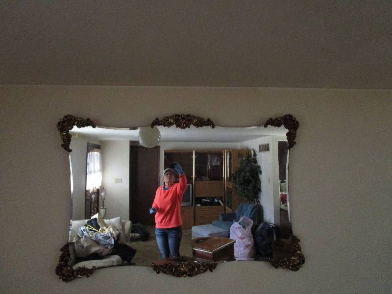 lot 109 image: Large antique mirror
