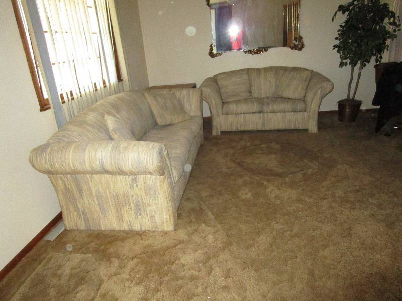 lot 117 image: Hideabed Couch and loveseat combo