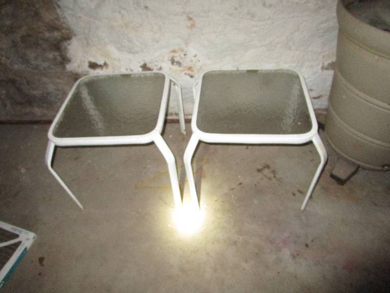 lot 8252 image: Pair of outdoor side tables