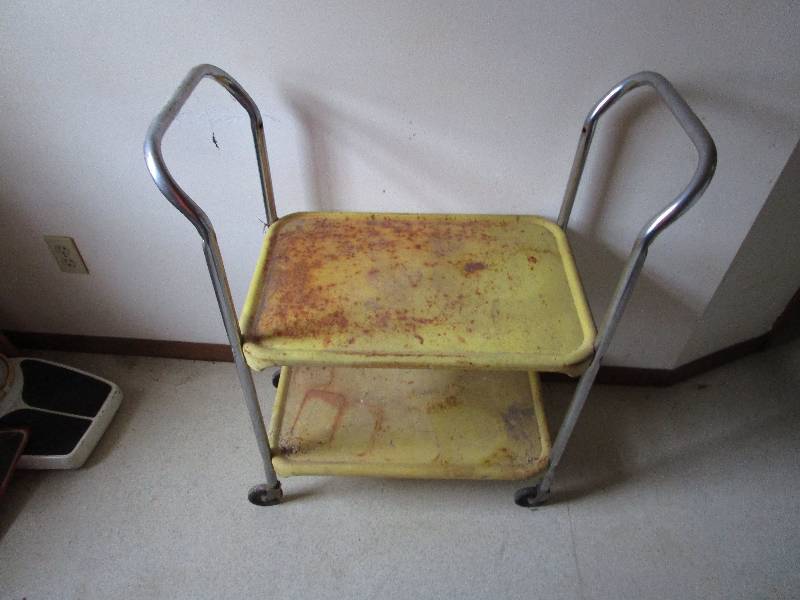 lot 8245 image: Antique metal cart