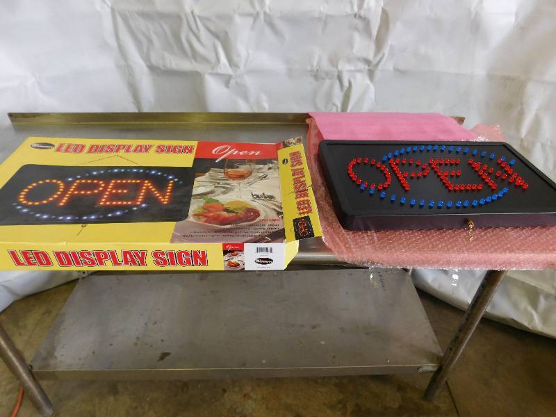 lot 642 image: New In Box LED OPEN Sign