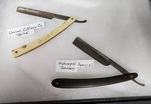lot 183 image: Metropol Special Straight Edge Razor - Made in Germany and Union Cutlery Co. Spike Straight Edge Razor