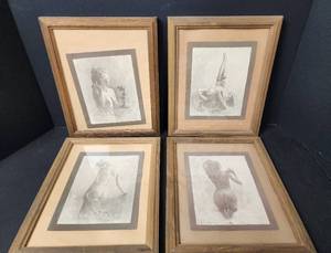 lot 134 image: (4) Vintage Pictures