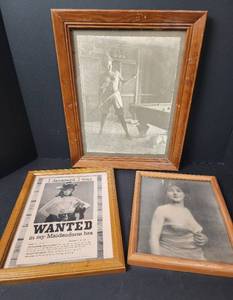 lot 135 image: (3) Vintage Pictures
