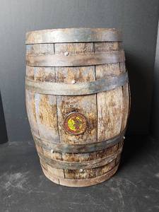 lot 163 image: Double Distilled Witch Hazel Antique Barrel 16.5 Tall