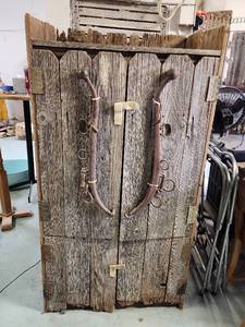 lot 5 image: Barn Wood Western Entertainment Center 32x23x60