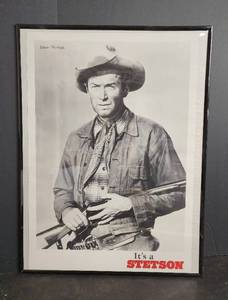 lot 34 image: Stetson Advertising Poster Featuring James Stewart