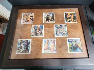 lot 35 image: Vintage Nocona Boots Advertising Inserts From Playboy Magazines, Matted and Framed
