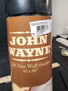 lot 348 image: New 46x80 John Wayne Life Size Wall Sticker