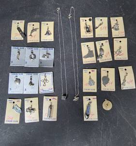 lot 357 image: Sterling Silver Charms and Chains