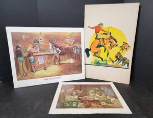 lot 252 image: (3) Western Posters