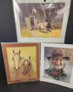 lot 257 image: (3) Leaning Tree Posters 16x20