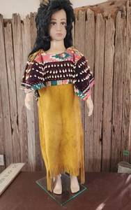 lot 42 image: Vintage Handmade Leather Indian Dress (Mannequin NOT Included)