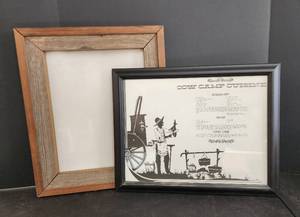 lot 50 image: Cowboy Recipe Picture and Frame