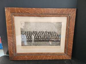 lot 52 image: Antique Framed Picture of Henry Wallenstein Class, Wichita Consistory No. 2, November 13, 14, 15 1905. (30.5x24.5)