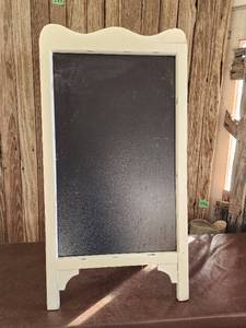 lot 58 image: Double Sided Chalkboard Sign 16x31