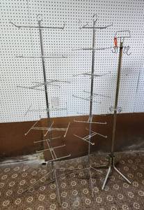 lot 83 image: (3) Spinning Racks 64 Tall