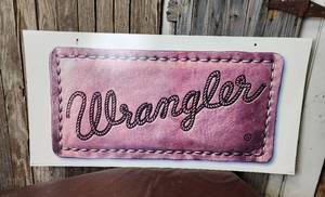 lot 404 image: Wrangler Foam Board 2-Sided Poster Advertisement 48x24