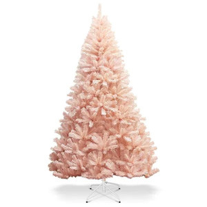 lot 1000 image: CostWay 7 ft. Artificial Christmas Tree Hinged Full Fir Tree with Metal Stand Holiday