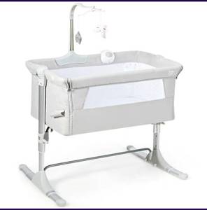 lot 1014 image: BABYJOY BEDSIDE SLEEPER - LIGHT GREY
