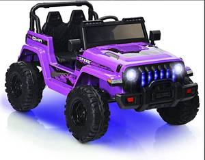 lot 1028 image: CostWay Childrens car truck with 2.4 G remote control, 12 V battery electric cars for children with 3 speeds