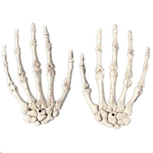 lot 1042 image: CostWay Twowood 2Pcs Halloween Skeleton Human Hand