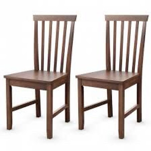 lot 2009 image: Costway Set of 2 Solid Wood Whitesburg Spindle Back Patio Dining Chairs