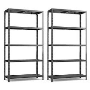 lot 2023 image: Costway 2pcs 5-Tier Metal Shelving Unit. Adjustable Heavy-Duty Utility Storage