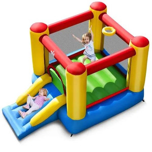 lot 2032 image: Costway Inflatable Bouncer Kids Bounce House Slide Blower