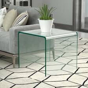 lot 3018 image: Tempered Sofa Side Glass End Table