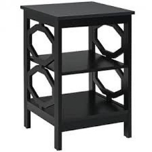 lot 3025 image: 3-Tier Nightstand Sofa Side End Accent Table