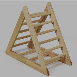 lot 4006 image: Wooden Climbing Pikler Triangle Ladder For Toddler Step Training