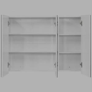 lot 4011 image: Costway 3-Door Wall-Mounted Mirror Cabinet with 3-Adjustable Shelves