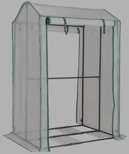 lot 4012 image: Plastic White Walk-in Garden Greenhouse Warm House for Plant Growing