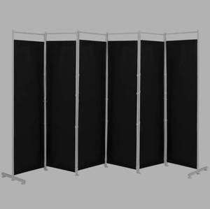 lot 4015 image: 6 ft. Black 6-Panel Room Divider