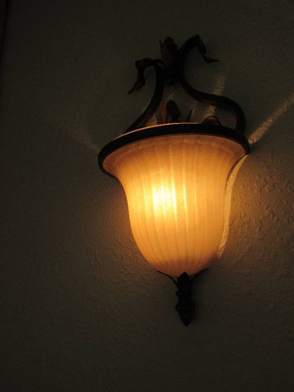 lot 1411 image: Wall Mounted Pendant Decorative Lighting Fixture