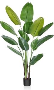 lot 54318 image: retails for 94.99 CROSOFMI Artificial Bird of Paradise Plant 6 Feet Fake Tropical Palm Tree with 13 Leaves,Perfect Faux Plants in Pot for Indoor Outdoor House Home Office Garden Modern Decoration Housewarming Gift