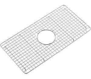 lot 54357 image: CIPOTAL 24.1 in. x 12.5 in. Centre Drain Sink Protector with Supersoft Silicone Feet in 304 Grade Stainless Steel