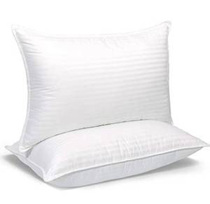 lot 54375 image: Aolisiyun Bed Pillows for Sleeping Queen Size, Set of 2- Cooling, Luxury Hotel Quality with Premium Soft Down Alternative Filling for Back, Stomach or Side Sleepers 20x28 inches