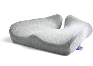 lot 54380 image: Retail $72 - Cushion Lab Patented Pressure Relief Seat Cushion for Long Sitting Hours on OfficeHome Chair, Car, Wheelchair - Extra-Dense Memory Foam for Hip, Tailbone, Coccyx, Sciatica - Light Grey