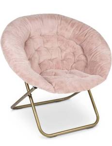 lot 54388 image: Milliard Cozy ChairFaux Fur Saucer Chair for BedroomX-Large (Pink)