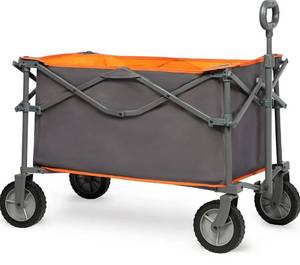 lot 54390 image: PORTAL Folding Wagon Cart Extra Deep Collapsible Utility Wagon with Wheels Foldable Compact Outdoor Garden Cart, for Camping, Travel, Shopping, Fishing, Up to 225lbs
