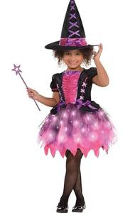 lot 54404 image: Child Sparkle Witch Costume, Toddler - 3-4, 1 Set
