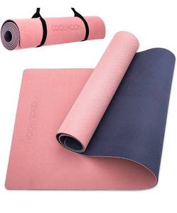 lot 54405 image: COOLMOON 14 Inch Extra Thick Yoga Mat Double-Sided Non Slip,Yoga Mat For Women and Men,Fitness Mats With Carrying Strap,Eco Friendly TPE Yoga Mat , Pilates And Exercises Mat
