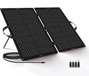 lot 54410 image: ECO-WORTHY 100W Portable Solar Panel, Foldable Solar Panel Kit with Adjustable Kickstand for Power Station Camping RV Tarvel Trailer